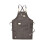 (Dark grey) Canvas Work Apron With Adjustable Strap Multi Pockets For Barista Barber Beauty Salon 1