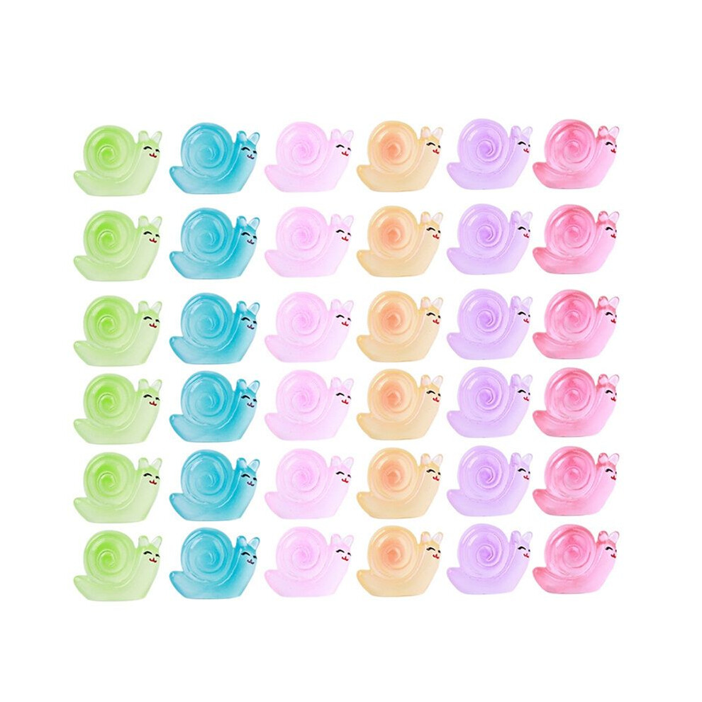 120Pcs Luminous Resin Snail Animals Glow In The Tiny Snail For Home Fairy Garden Aquarium Decor Dark 6031982879944