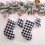 Buffalo Plaid Christmas Stocking Red Black Small 3