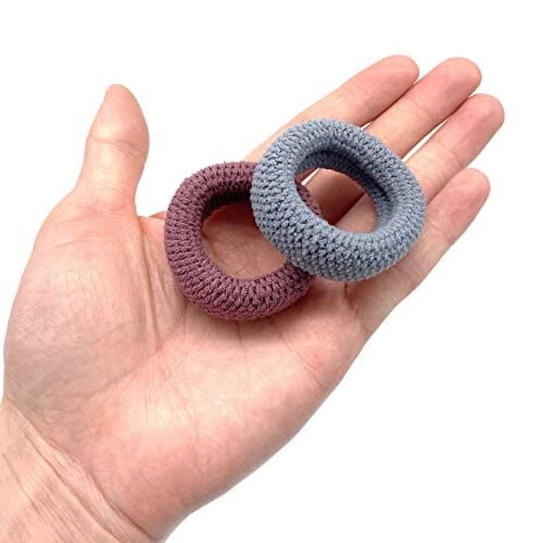 Elásticos de cabelo de algodão para cabelos grossos e cacheados (12 unidades) 1