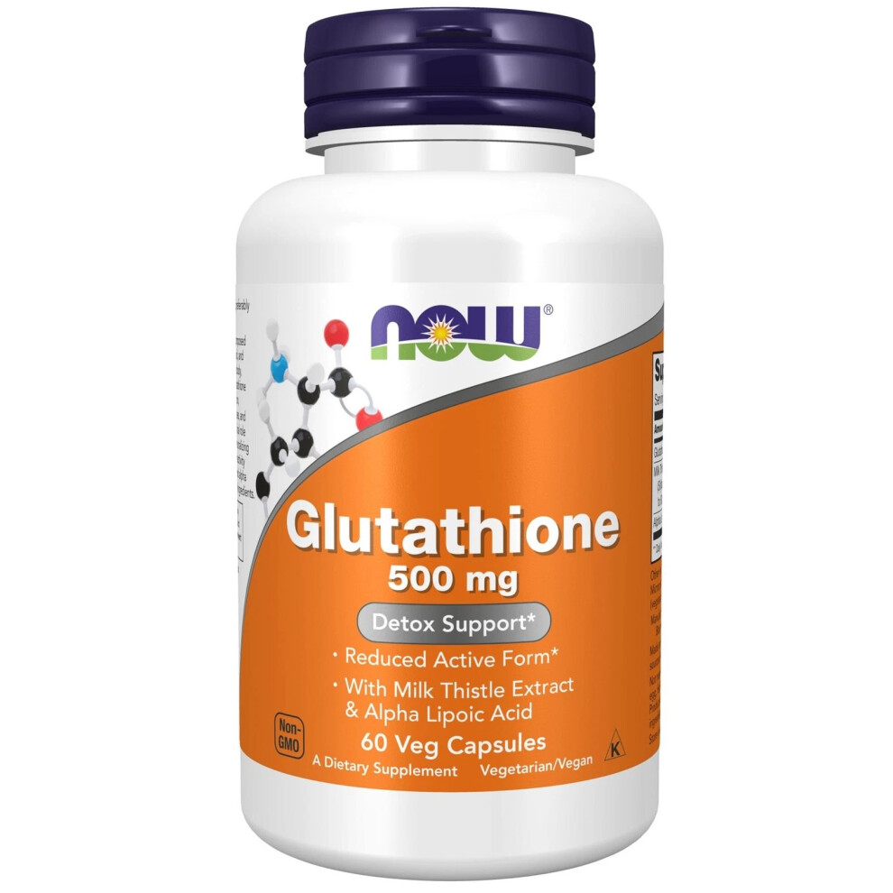 Now Foods Now Glutathione 500Mg 60 Caps Antioxidant Detox