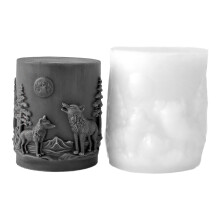 Moule de bougie pilier de loup 3D pour fabriquer des-5569