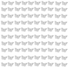 Papillon brodé à double couche avec des perles pour les-Blanc