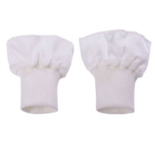 Manchette nervurée résistante de tissu de polyester de-Blanc