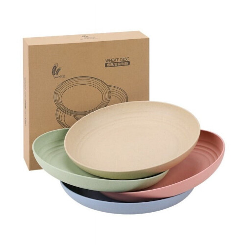 Reusable Plastic Plate Set 4 pcs 5.91 inch 1