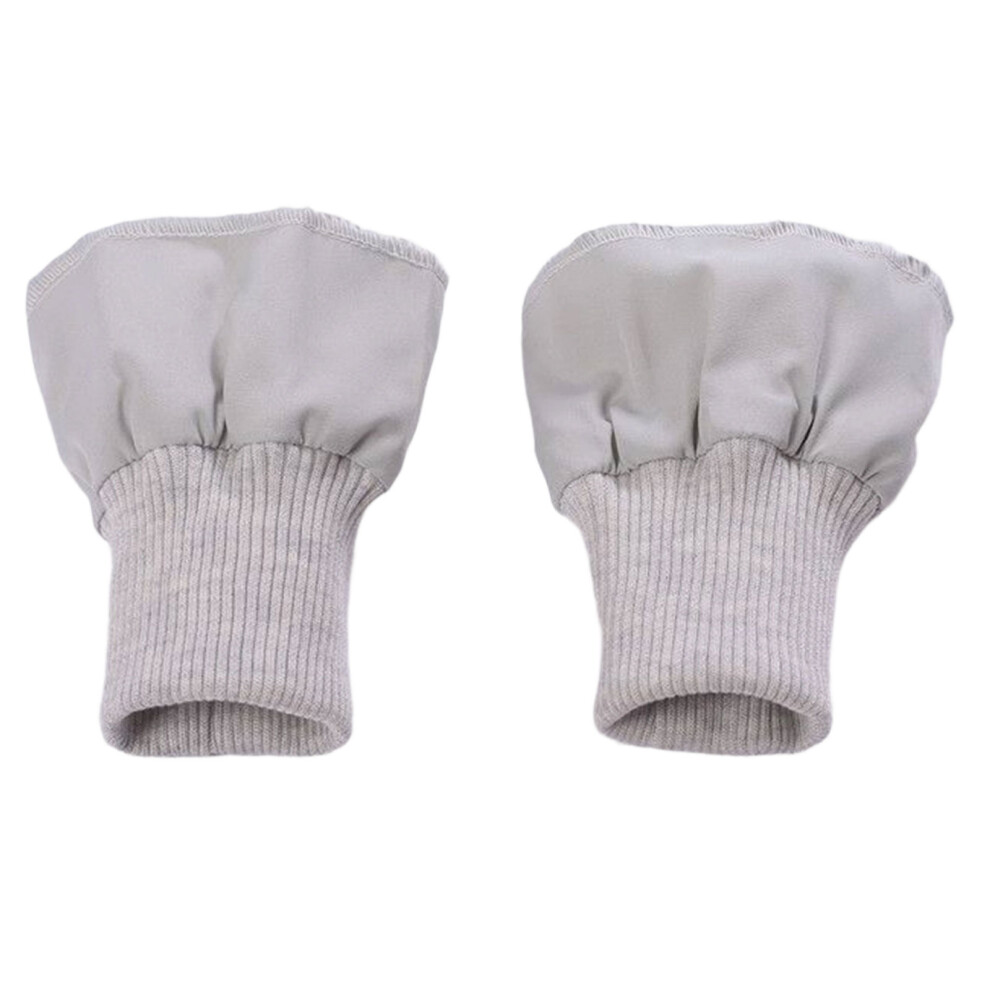 Grey Elastic Ribbed Cuff Knit Stretchy Polyester Wristband For