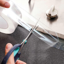 Clear Bath Sealant Strip, Self Adhesive Transparent Caulk Strip Waterproof Sealing Tape for Kitchen, Bathroom, Bathtub, Toilet, Shower