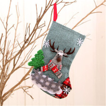 (The Deer Style) Festive Xmas Sock Gift Bag - Home Decor
