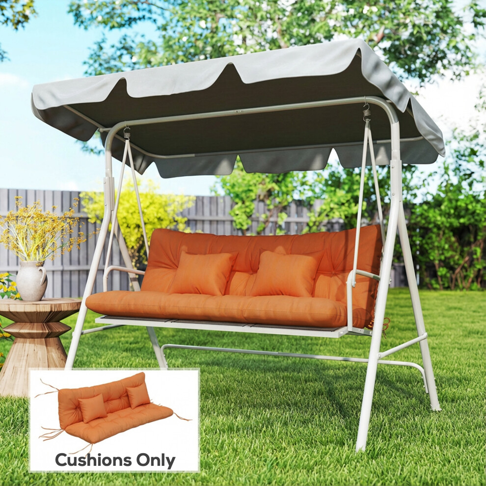 Outsunny Outdoor Seat Cushions Back Cushion With 2 Pillows, Seat Pads