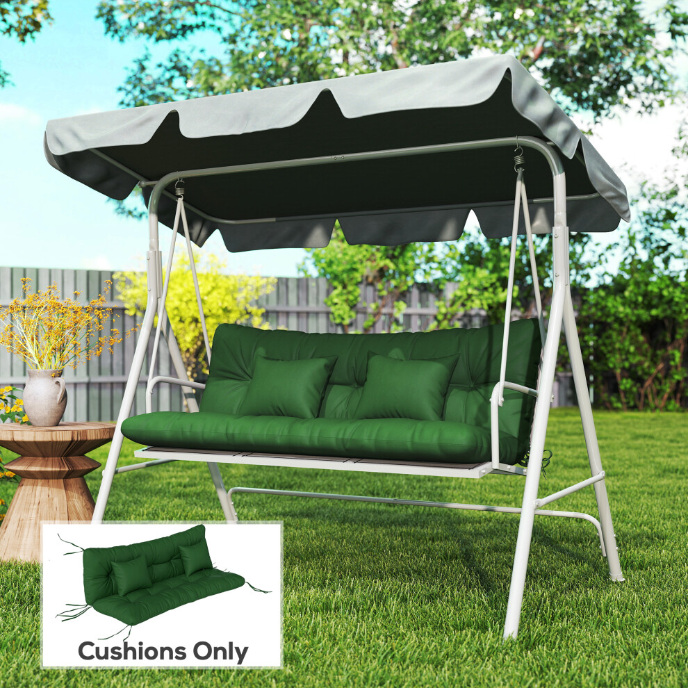 Outsunny Outdoor Seat Cushions Back Cushion With 2 Pillows, Seat Pads