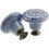 12Pcs Round Ceramic Drawer Knobs Cabinet Furniture Handle Vintage Flower Pattern Knobs, with Mounting Screws,Blue 3