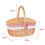 Handwoven Wicker Picnic Basket with Lid and Handle Wicker Storage Hamper for 2