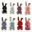 (Purple) Foldable Rabbit Mobile Phone Holder Desk 3d Phone Holder Foldable Phone Stand(Multiple Available) 5