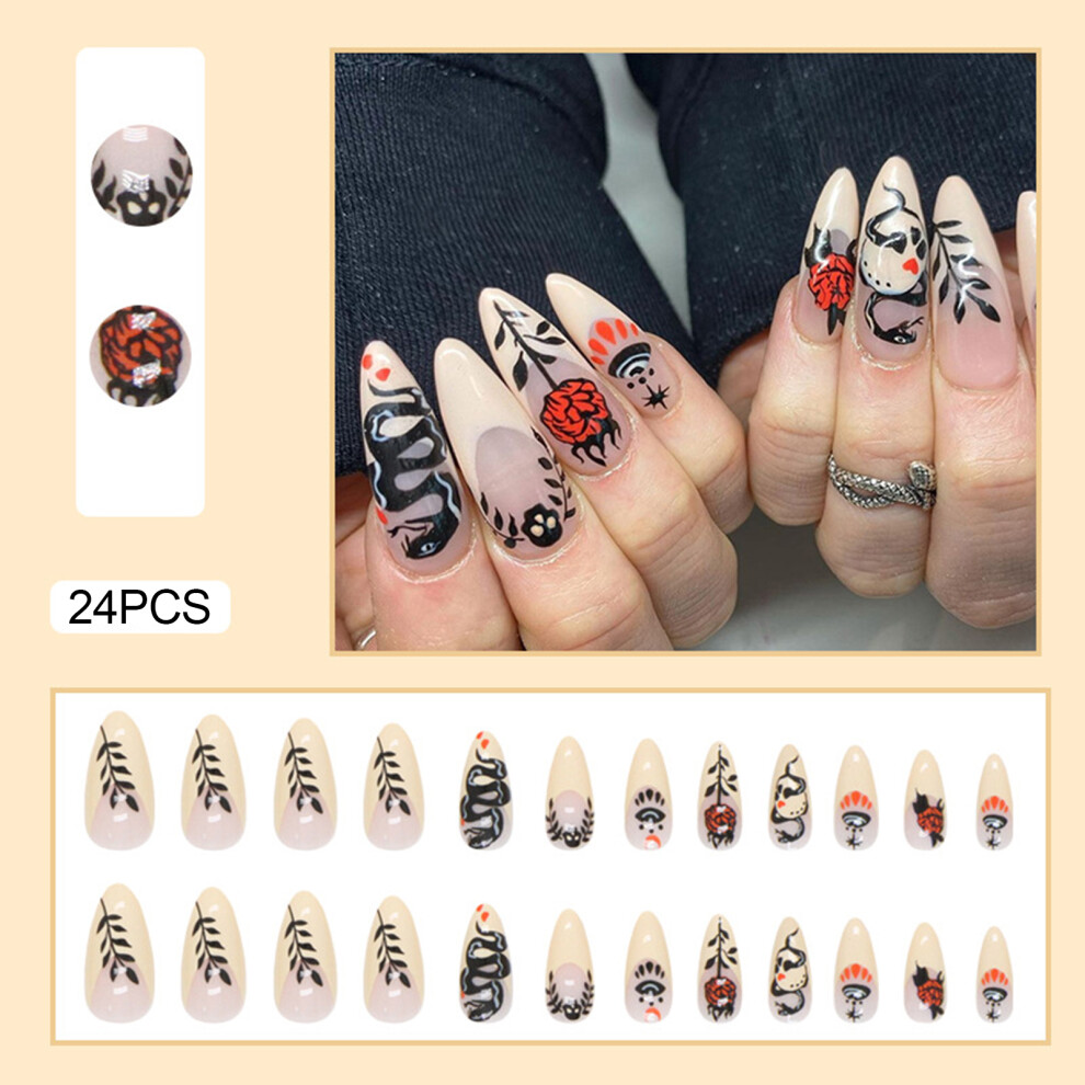 Reach-Tools Halloween Snake Almond False Nails