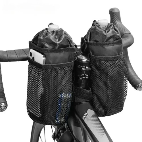 Fahrradlenkertasche, Isolierter Flaschenhalter mit Netzfach 2