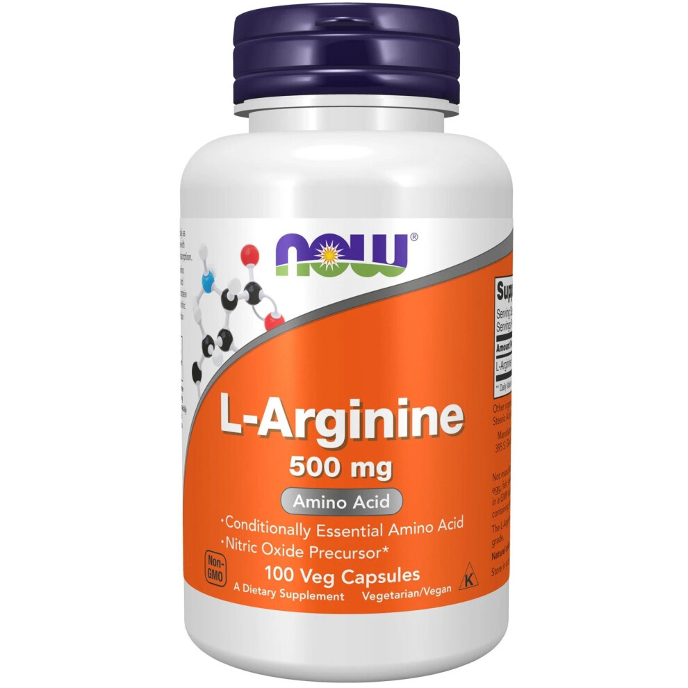 Now Foods Now L Arginine 500Mg 100 Cap Cardiovascular Health