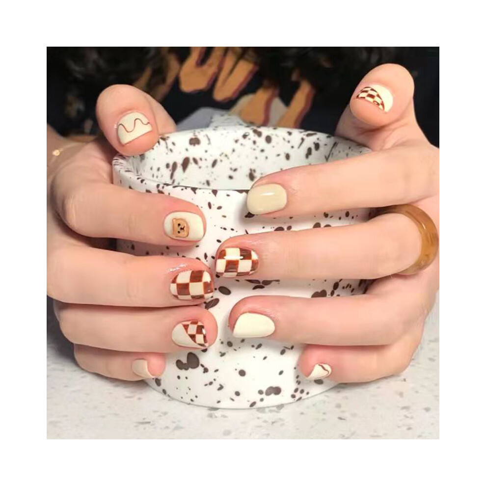 Reach-Tools 24Pcs Bear Nail Patches, Sweet Style For Daily & Parties