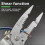 (Black) Multifunctional home wire stripper electrician pliers with voltage tester and 3