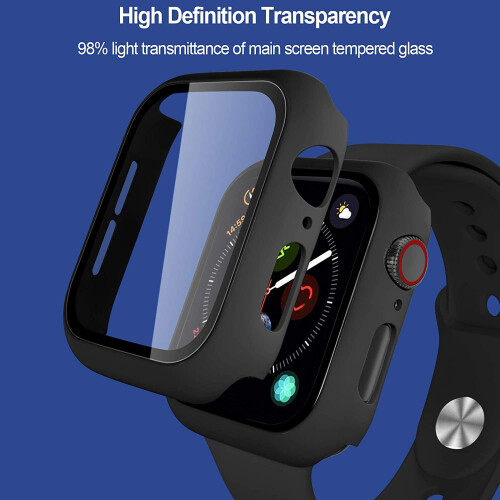 Συμβατό με Apple Watch44mm (SE/6/5/4), Λεπτή θήκη + προστατευτικό οθόνης, σκληρό εξώφυλλο 1