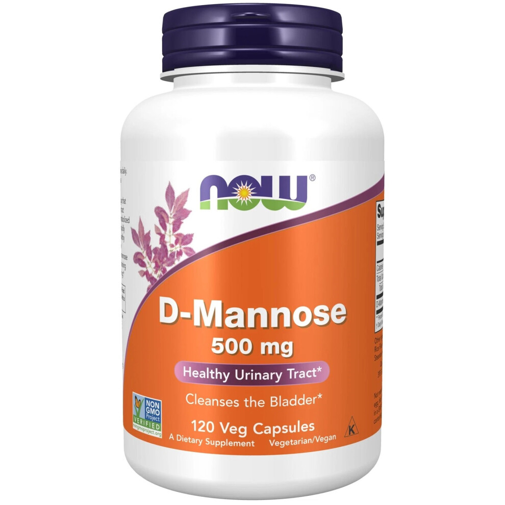 Now Foods Now D-Mannose 500Mg 120 Veg Caps Urinary Health