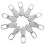 Hanging Wire Towing Pulley Mount Silver 10 Pcs 5