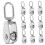 Hanging Wire Towing Pulley Mount Silver 10 Pcs 6