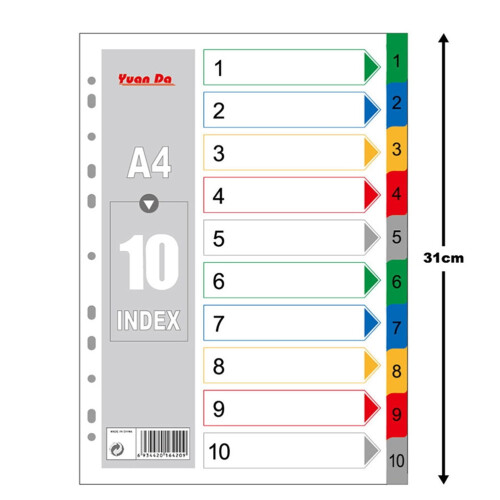 40 PCS Color Binder Organization Paper Tab Dividers 1