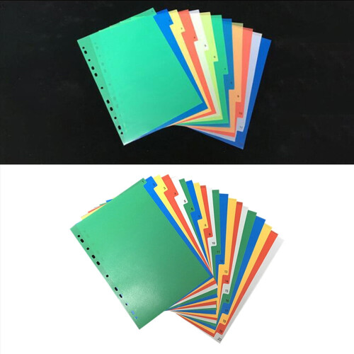 40 PCS Color Binder Organization Paper Tab Dividers 2