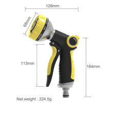 2X Garden Water Hose Nozzle for ,Pressure Car Wash Hose with Spray Garden Watering Pipe Tube Sprinkle Water Hose