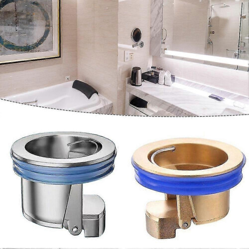 (Copper) Single Way Valves Floor Drain Deodorant Plug Quickly Draining Sewer Strainer Plug 2
