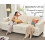 VANACC Sofa Offwhite Bouclé Deep Seat Living Room Set 4