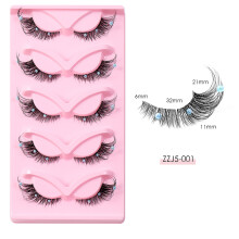 (1) Faux Cils Pailletés Noël Halloween Cosplay
