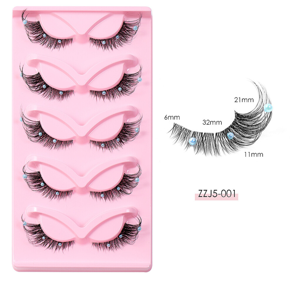 Hue-Grain (1) Glitter Beaded Lashes For Halloween & Christmas