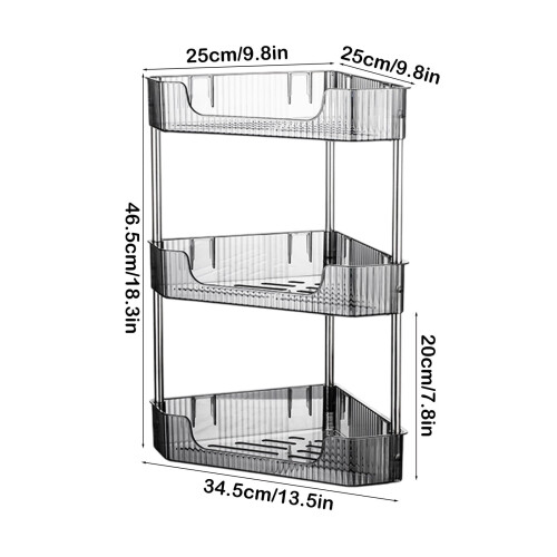 Étagère d'angle de cuisine triangulaire pour épices (1 pièce) 2