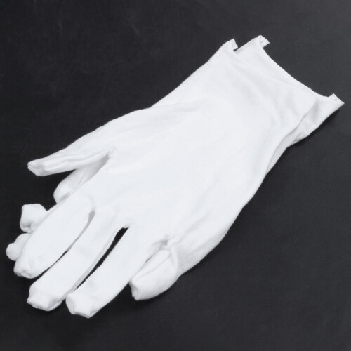 2X White Cotton Gloves Anti-Static Gloves Protective Gloves for Housework Workers