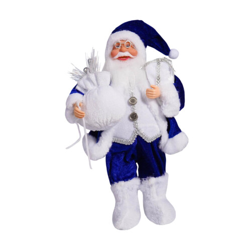 Standing Santa Claus Figurine Polyester Christmas Decor 1