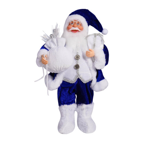 Standing Santa Claus Figurine Polyester Christmas Decor 2
