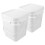 White PP Paint Bucket with Lid and Handle 2 pcs 5