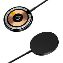15W Magnetisk TråDlöS Laddarplatta för 13 12 11 för Android S22 Typ C Induktion Snabbladdning Svart