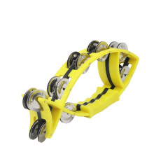 Hand Bell Musical Instrument Hand Bell Tambourine Rattle Bell Percussion Kid Toys Children's Early Education Tool,Yellow