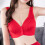 Bras For Women Wire-Free Push-Up Underwear Solid Red 4