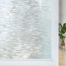 (45x100 cm, B) Matte privacy window film stained glass uv solar static non-adhesive clings for home decorative sun blocking window stickers