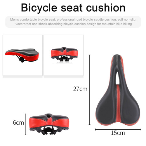 BASSTOP Bicycle Seat Cushion Black Foam Saddle 2