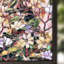 (30x100 cm, A) Matte privacy window film stained glass uv solar static non-adhesive clings for home decorative sun blocking window stickers