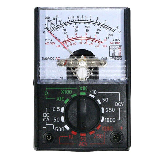 Analog Multimeter Tool AC/ 1000V Voltmeter 500mA Amperemeter 1K Resistansmätare Handhållen Pointer Voltage 2