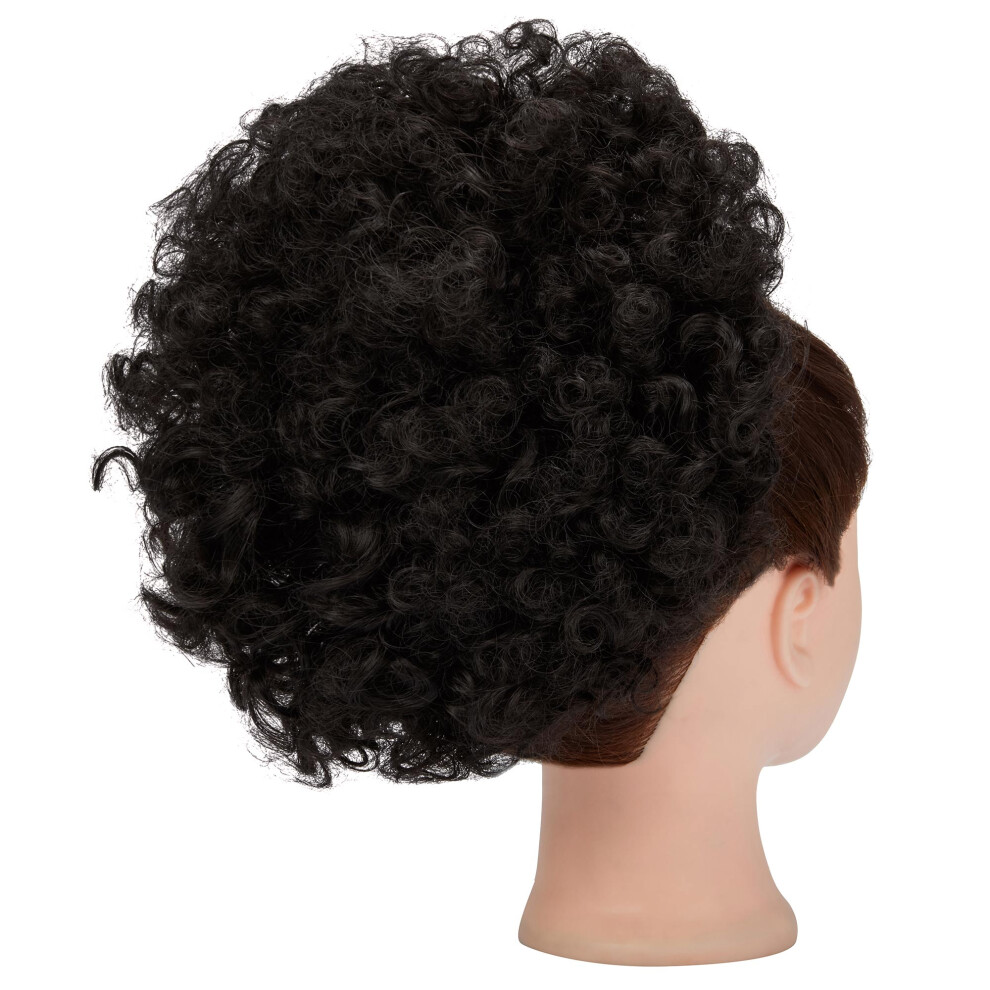 Unisex Afro Puff Drawstring Ponytail Â Synthetic Short High Puff With Clip-In Bun, Donut Chignon Hair Extension, 65G