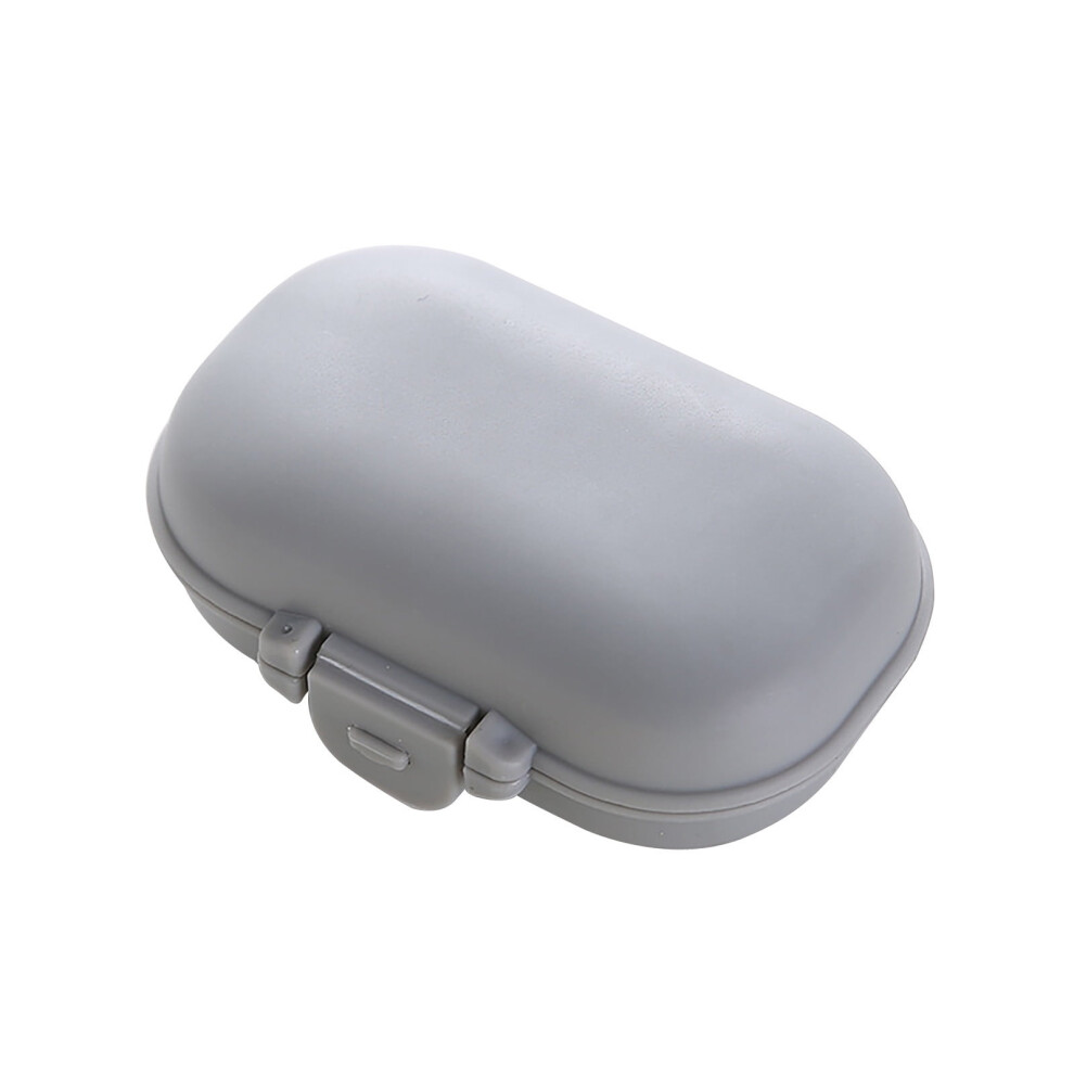 Portable 4-Compartment Pill Box, Moisture-Proof Travel Medicine Organizer, Gray â Compatible with Daily Use
