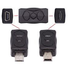 3 db/csomag Micro USB 2.0 - Mini USB 5 tűs dugasz - dugasz hosszabbító adatátviteli adapter