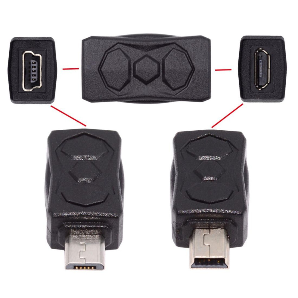 Cy 3Pcs/Lot Micro Usb 2.0 To Mini Usb 5Pin Male To Female Extension Data Power Adapter 9028731238913