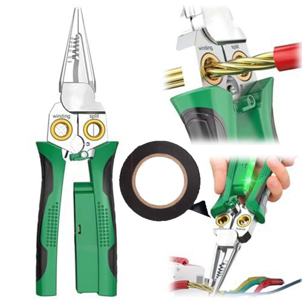 Stripper With Voltage Tester Pinzas Electricidad Multi-Function Stripping Tool For Cutting And Pulling Pliers Electrician Repair Tool 9028731239064